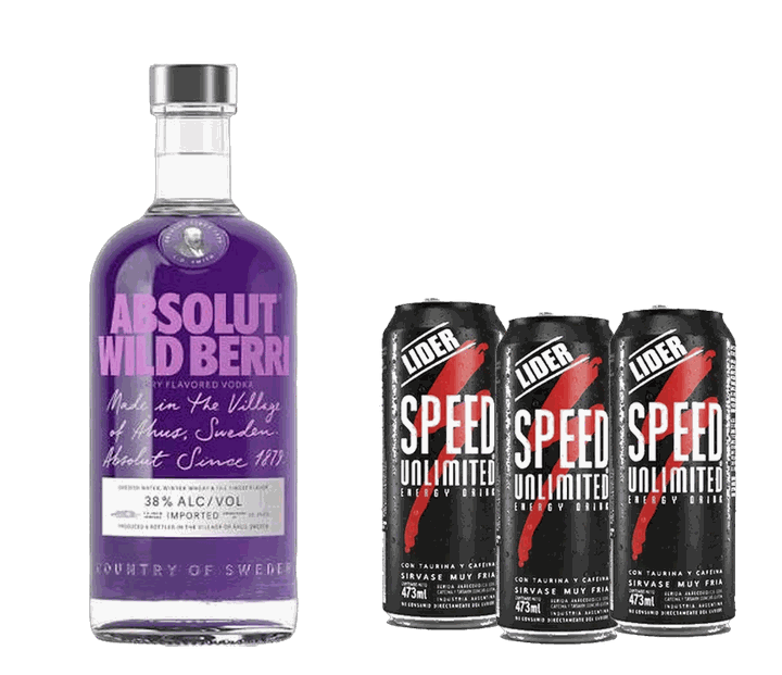 Combo Vodka Absolut + Speed XL